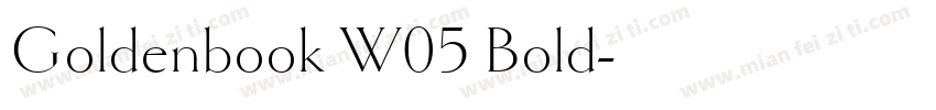 Goldenbook W05 Bold字体转换